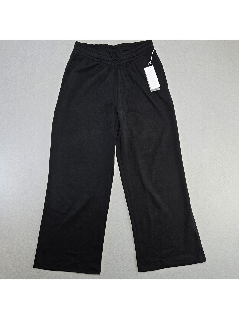 BOODY Straight Leg Sweat Pants Womens M Black Cotton Viscose Knit NWT WSPMBLMM